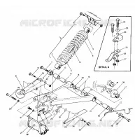 SWING ARM WELDMENT AND  AMORTISSEUR ARRIERE ASSEMBLY (4913491349021A)