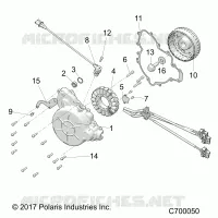 ENGINE, STATOR AND VOLANT MOTEUR