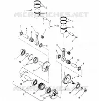 PISTON ET VILEBREQUIN 440 0952760, 440 SKS 0952560,  AND EUROPEAN 440 SKS E (4929032903C010)