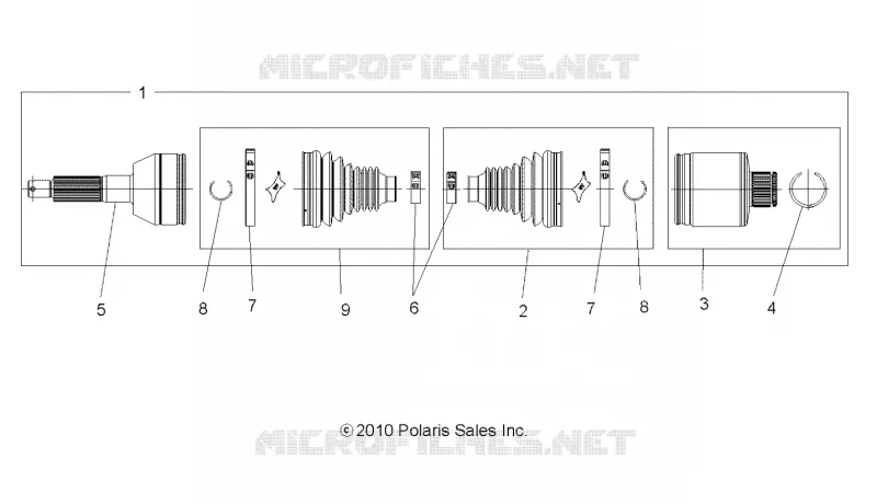 DRIVE TRAIN, TRANSMISSION ARRIERE SHAFT (FROM 8/29/16)