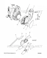 MOTEUR, AIR INLET and OUTLET DUCTS