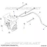 SYSTÃˆME DE TRANSMISSION, GEARCASE MOUNTING, REAR