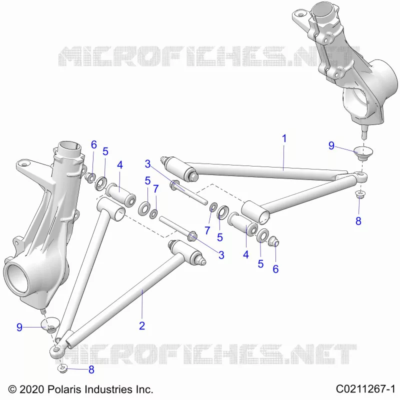 SUSPENSION, A-ARM AND SUPPORT MOUNTING