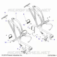 SIEGE BELT MOUNTING, FRONT, 6 POINT