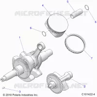 ENGINE, VILEBREQUIN, PISTON AND BALANCE SHAFT