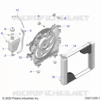 ENGINE, SYSTÃˆME DE REFROIDISSEMENT, RADIATOR, FAN & OVERFLOW BOTTLE