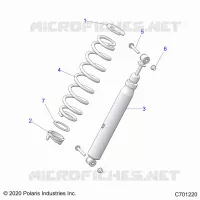 SUSPENSION, REAR SUPPORT AMORTISSEUR 