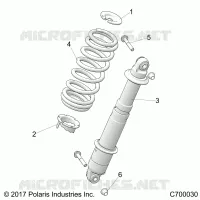 SUSPENSION, REAR SUPPORT AMORTISSEUR 