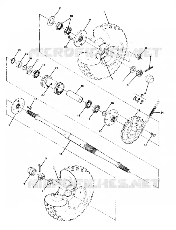 PONT ARRIERE 250 4X4