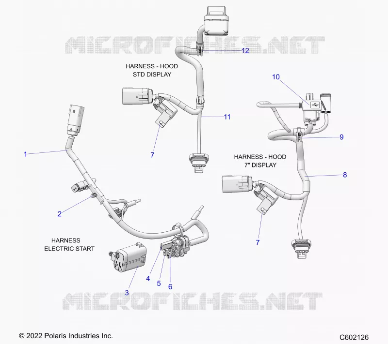 ELECTRICITE, WIRE HARNESS, HOOD, ELECTRIC START