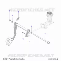 BRAKES, PEDAL AND MAITRE CYLINDRE MOUNTING