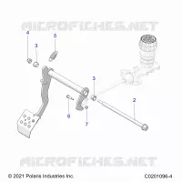 BRAKES, PEDAL AND MAITRE CYLINDRE MOUNTING