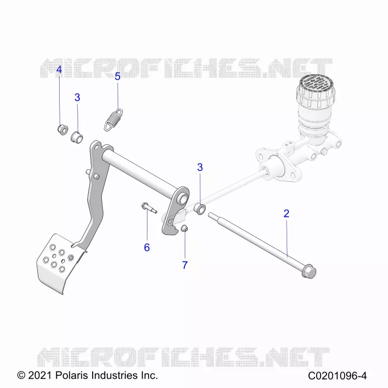 BRAKES, PEDAL AND MAITRE CYLINDRE MOUNTING