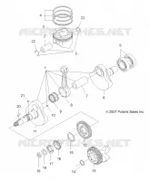 MOTEUR, VILEBREQUIN AND PISTON