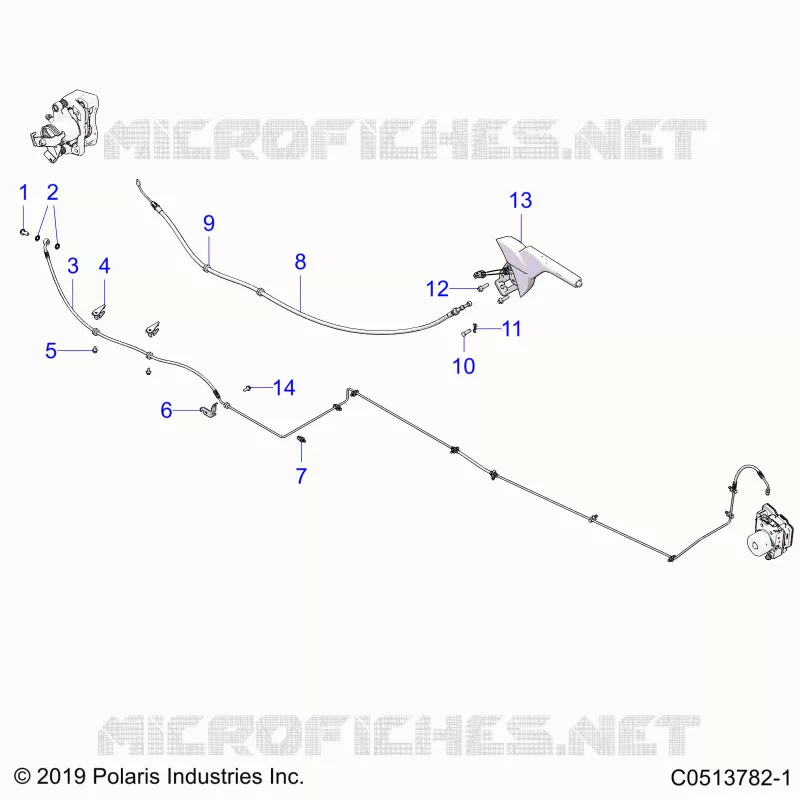 FREIN ARRIERE BRAKE LINE AND PARK BRAKE