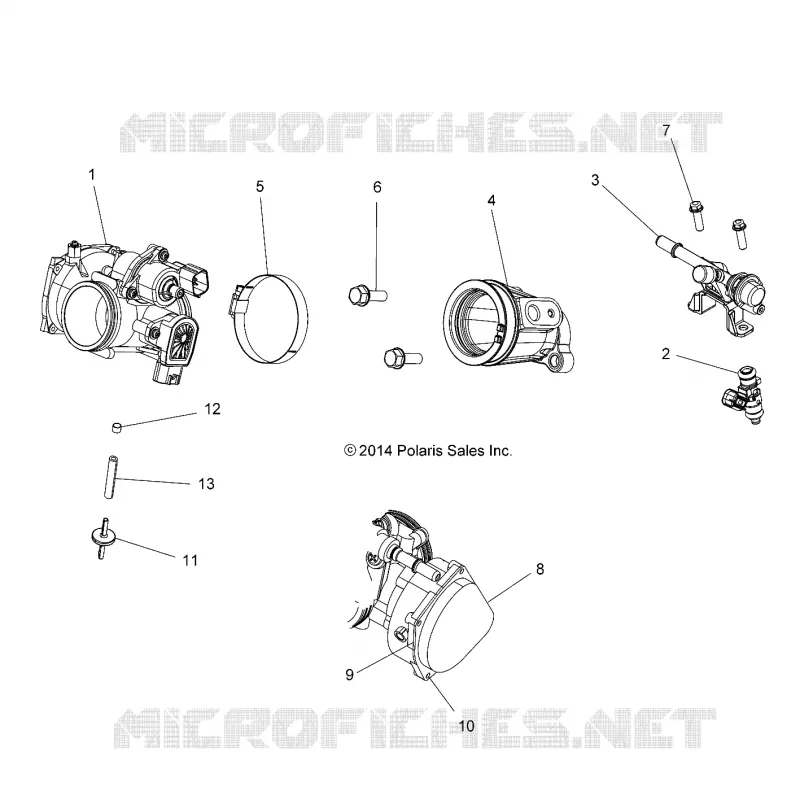 ENGINE, CORPS DE PAPILON AND FUEL RAIL