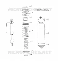 AMORTISSEUR ARRIERE TRACK/SPRING ASSEMBLY