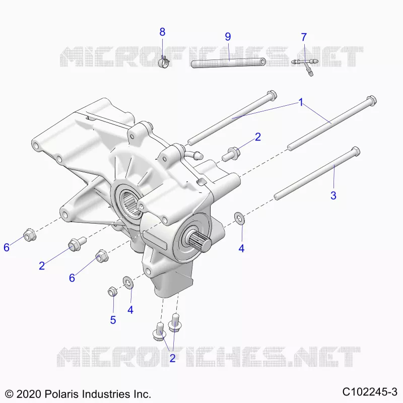 SYSTÃˆME DE TRANSMISSION, REAR GEARCASE MOUNTING