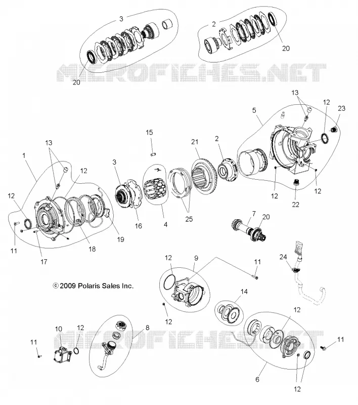 SYSTÈME DE TRANSMISSION, FRONT PONT INTERNALS (BUILT 3/06/10 AND AFTER)