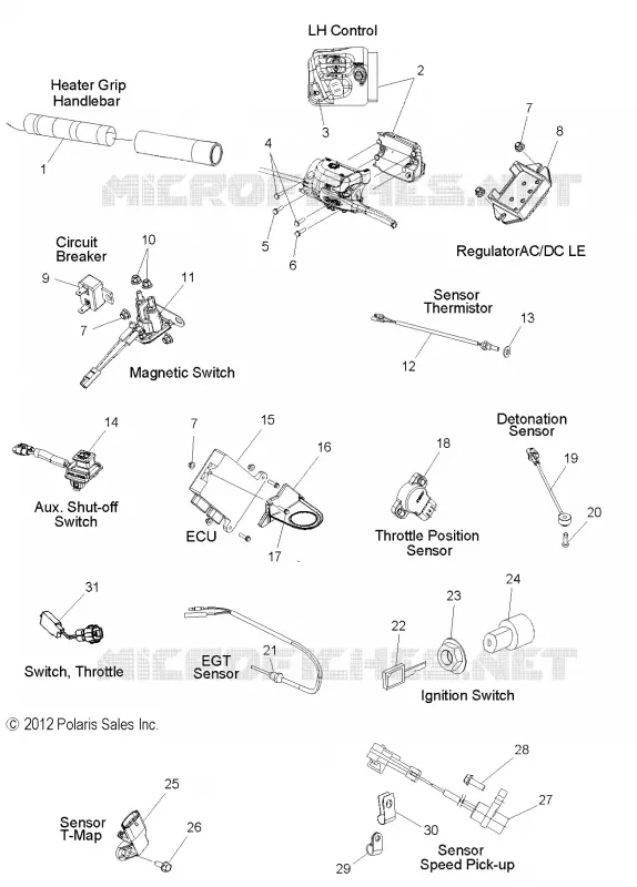 BOUTONS, CAPTEURS AND COMPONENTS