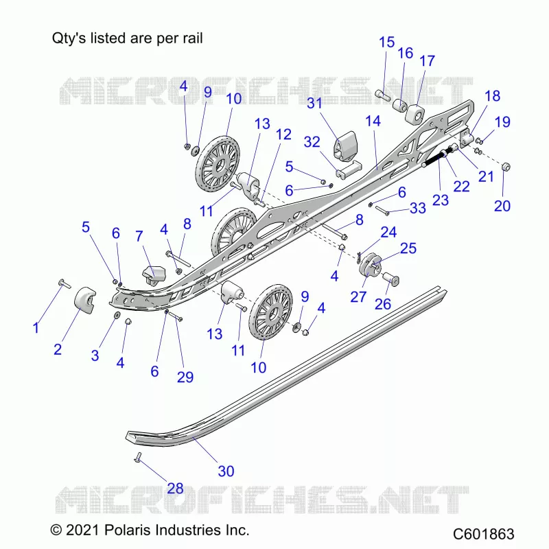 SUSPENSION, RAIL BEAM LH/RH