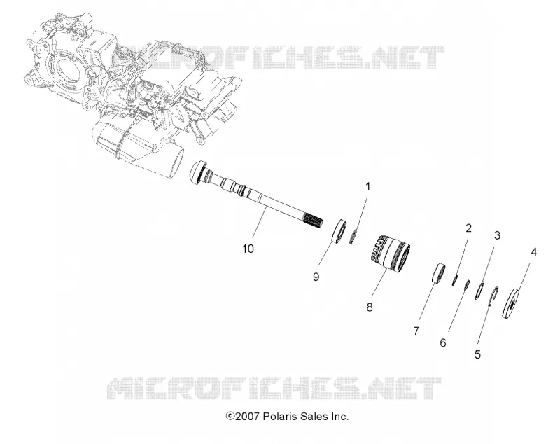 SYSTÈME DE TRANSMISSION, PONT PRINCIPAL OUTPUT SHAFT