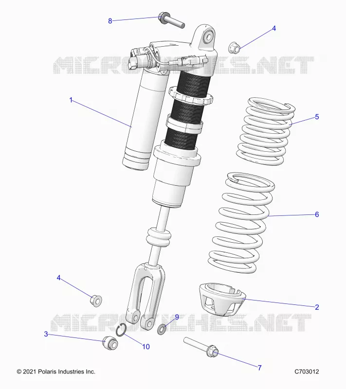 SUSPENSION, AMORTISSEUR AVANT MOUNTING, STANDARD/PREMIUM
