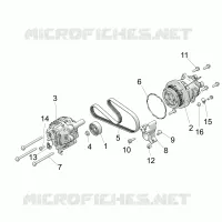ENGINE, ALTERNATEUR AND COMPRESSOR