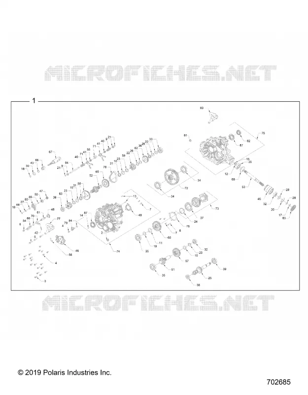 SYSTÃˆME DE TRANSMISSION, MAIN GEARCASE INTERNALS