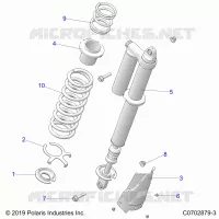 SUSPENSION, REAR SUPPORT AMORTISSEUR , STANDARD/PREMIUM