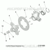 SUSPENSION ARRIERE HUB AND BEARING CARRIER