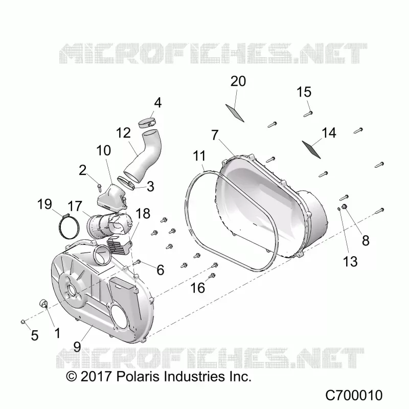 SYSTÃˆME DE TRANSMISSION, CLUTCH COVER AND DUCTING