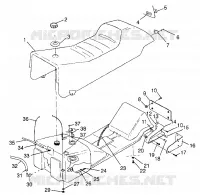SIEGE ET RESERVOIR 700 XCR 0985678(A) and EUROPEAN 700 XCR E985678 (4943114311A006)