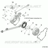 ENGINE, STATOR AND VOLANT MOTEUR