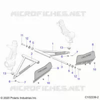 SUSPENSION, A-ARM AND SUPPORT MOUNTING