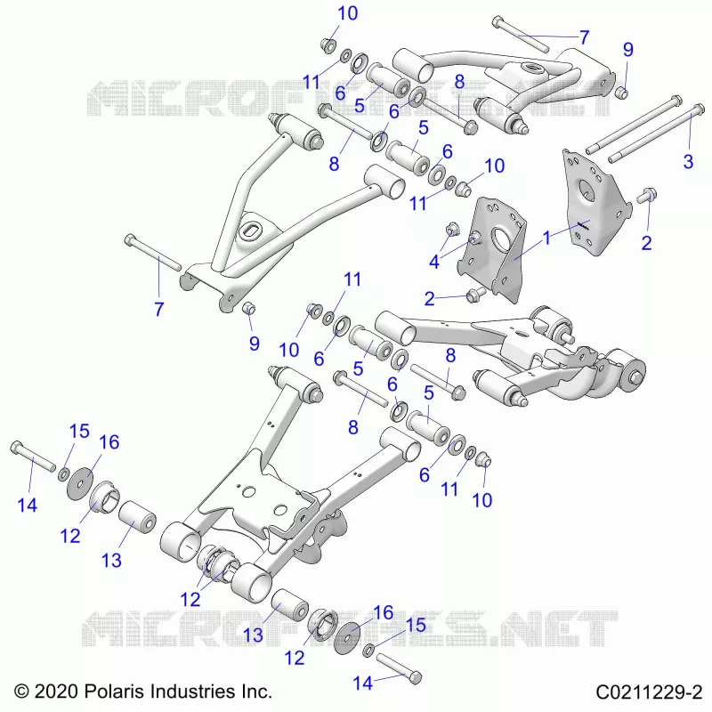 SUSPENSION ARRIERE CONTROL ARM, MOUNTING