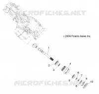 SYSTÈME DE TRANSMISSION, PONT PRINCIPAL OUTPUT SHAFT