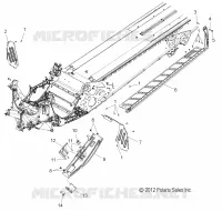 CHASSIS, PROTECTION D'EMBRAYAGE AND REPOSE PIEDS (600/155 INCH)