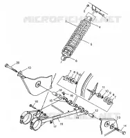 BRAS OSCILLANT ET AMORTISSEUR ARRIERE Magnum 6X6 W97AE42A and Swedish Magnum 6X6 S97AE42 (4940754075C008)
