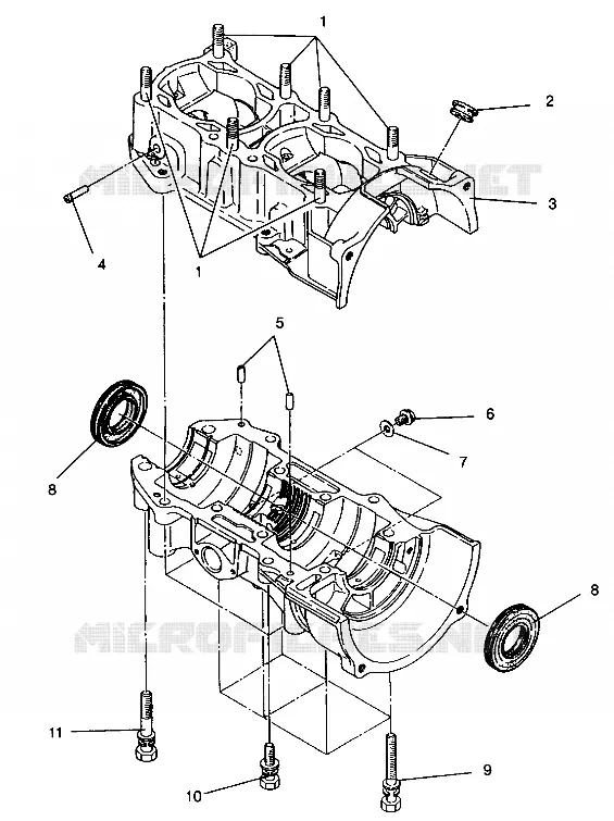 CARTERS MOTEUR ASSEMBLY WIDETRAK LX 0942064 (49250425040030)