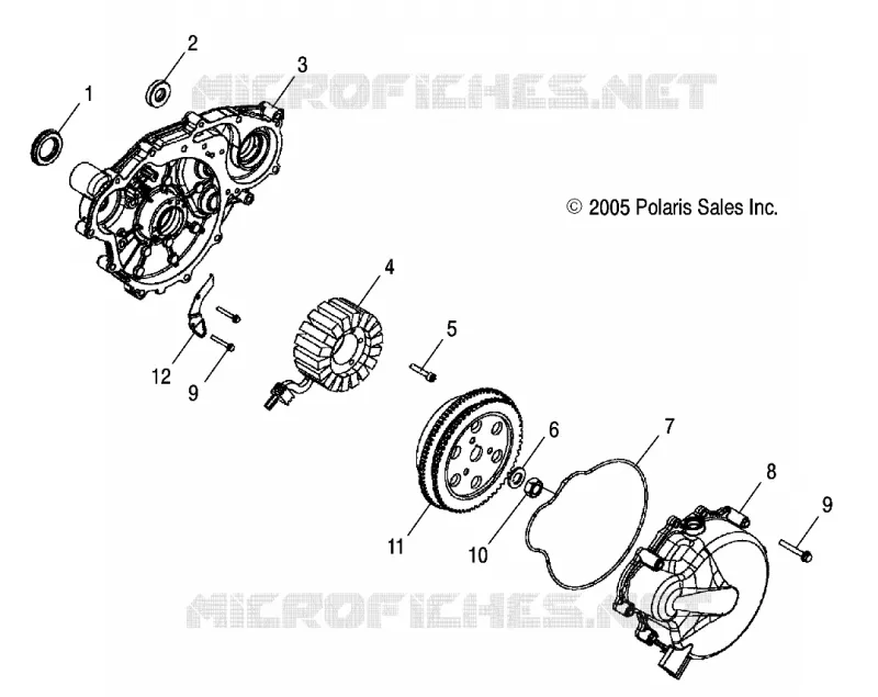 MOTEUR, STATOR AND VOLANT MOTEUR
