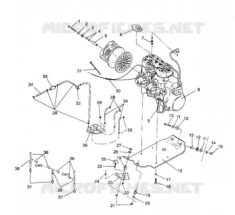 SUPPORT MOTEUR 440 XCR / 0931760 (4923022302025A)