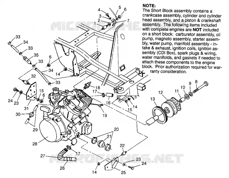 SUPPORT MOTEUR XPLORER 400L W969140 (4935983598A010)