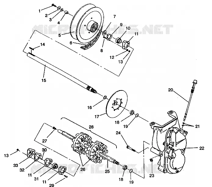 SYSTÈME DE TRANSMISSION ASSEMBLY CLASSIC E942865 AND  CLASSIC TOURING E942875 (49274027400020)