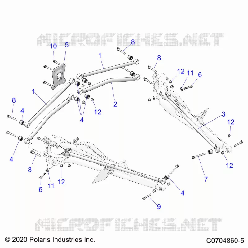 SUSPENSION ARRIERE TRAILING ARMS MOUNTING