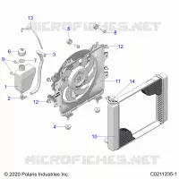 ENGINE, SYSTÃˆME DE REFROIDISSEMENT, RADIATOR, FAN & OVERFLOW BOTTLE