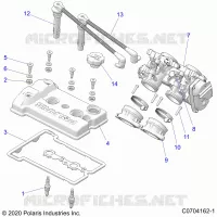 ENGINE, THROTTLE BODY AND COUVERCLE SOUPAPE