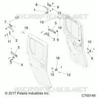 PORTES, REAR, MOUNTING