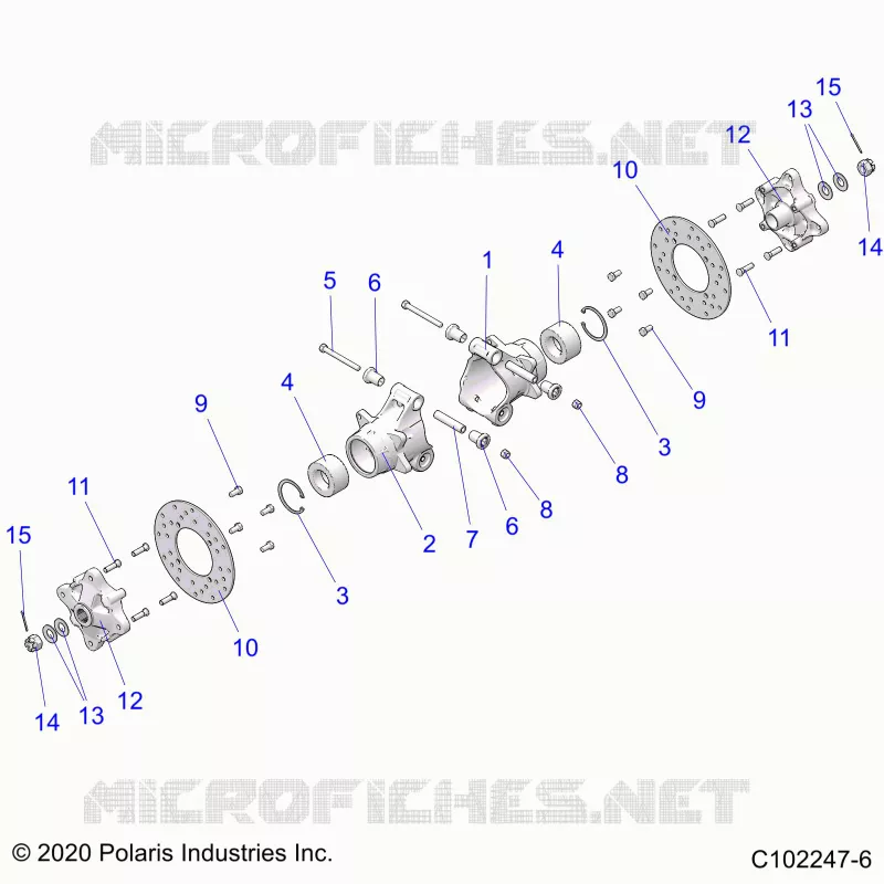 SUSPENSION ARRIERE HUBS, CARRIER AND BRAKE DISC