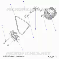 ENGINE, ENGINE, ALTERNATEUR, FAN AND BELT- R19RRED4F1/N1/J1/SD4C1 (C700414)